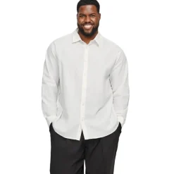 Camisas manga larga Jack & jones plus Jjebreeze Linen Blend Shirt Ls Sn Pls