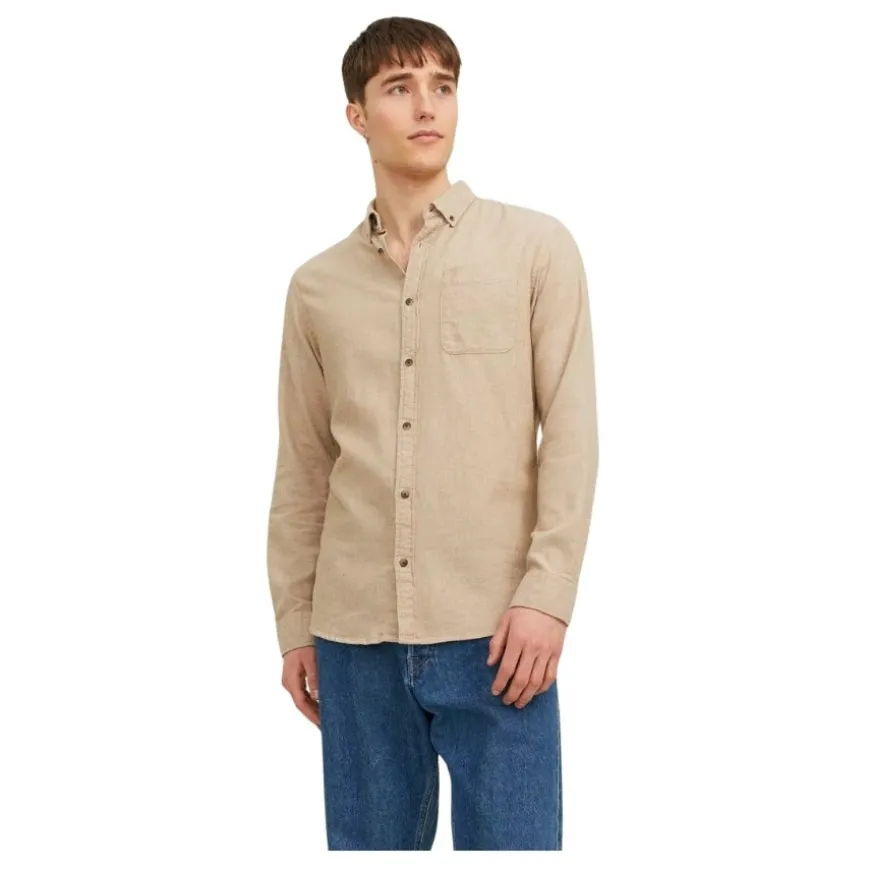 Camisas manga larga Jack & jones Jjeclassic Melange Shirt Ls Noos