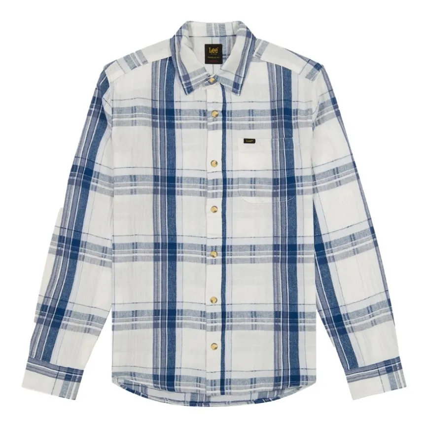 Camisas manga larga Lee LEESURE SHIRT DEEP SEA PLAID