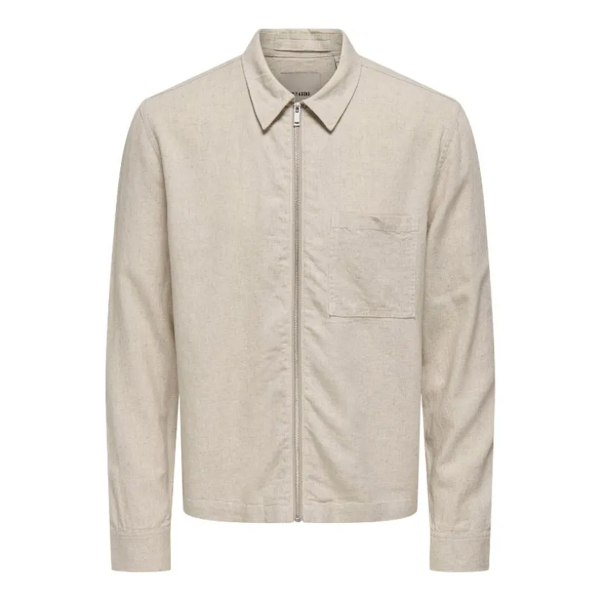 Camisas manga larga Only & sons Onstroy Ls Reg 0569 Zip Shirt Frml