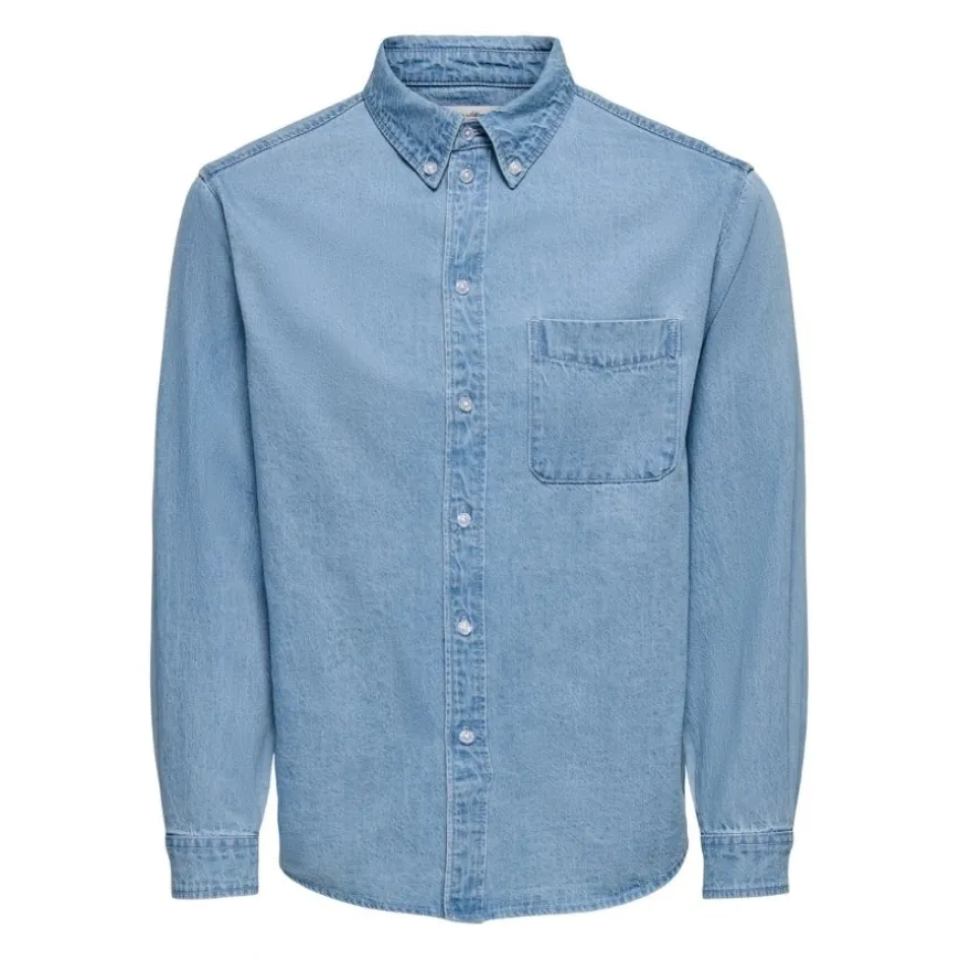 Camisas manga larga Only & sons Onsorson Regular Yfm Dnm Shirt Noos