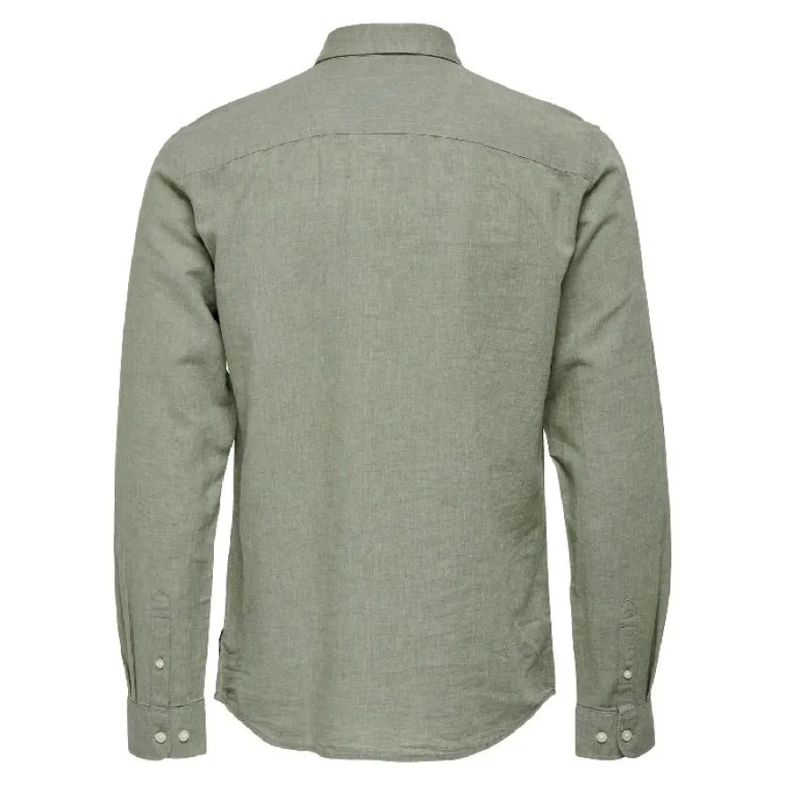 Camisas manga larga Only & sons Onscaiden Ls Solid Linen Shirt Noos