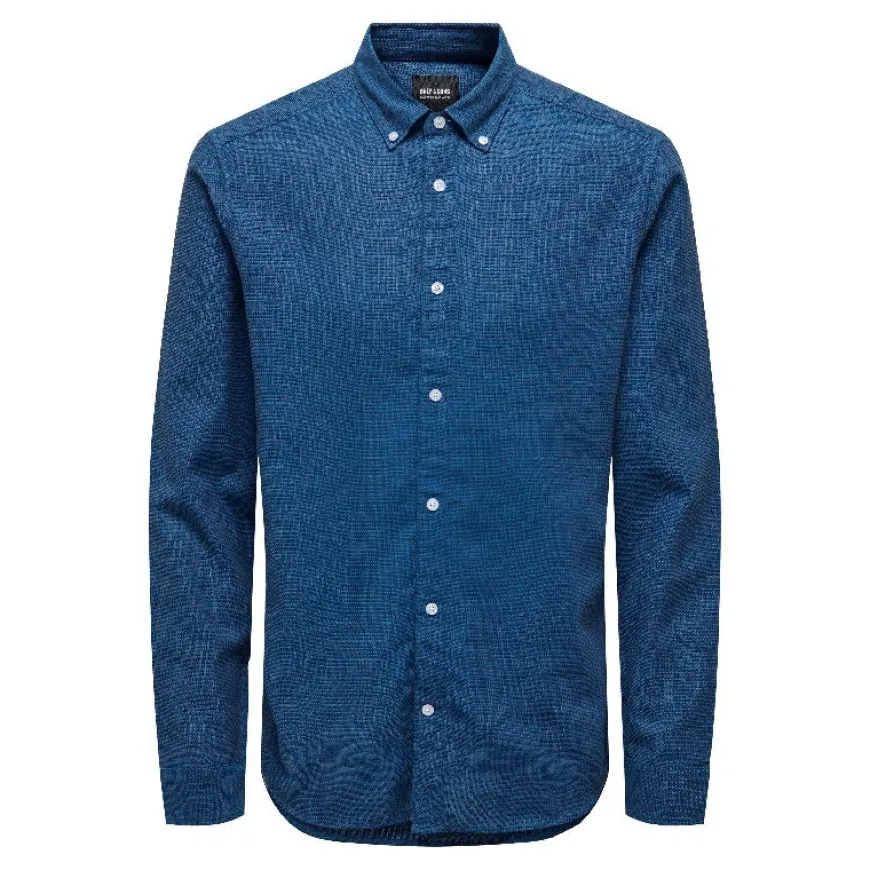 Camisas manga larga Only & sons Onstar Slim Melange Btn Down Ls Shirt