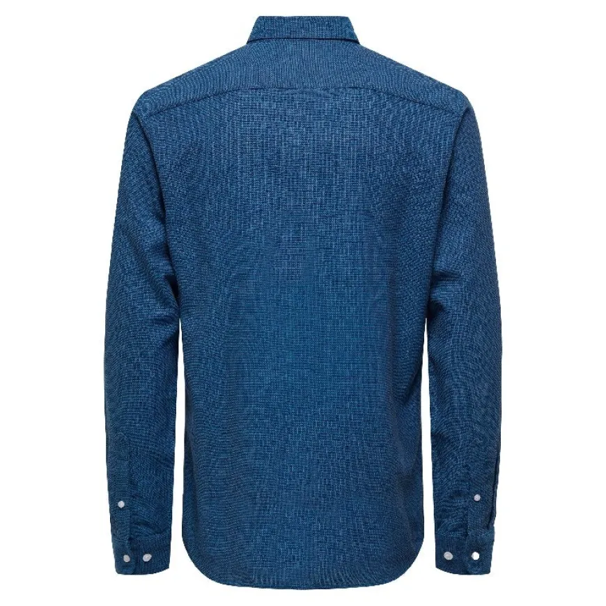 Camisas manga larga Only & sons Onstar Slim Melange Btn Down Ls Shirt