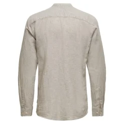 Camisas manga larga Only & sons Onscaiden Ls Solid Linen Mao Shirt Noos