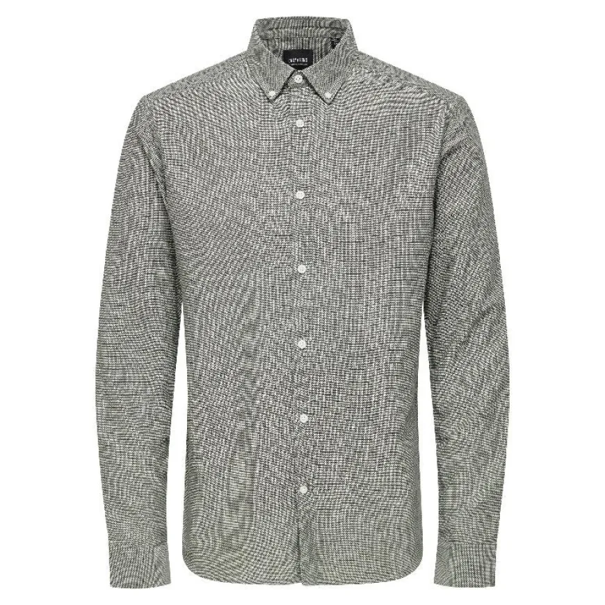 Camisas manga larga Only & sons Onstar Slim Melange Btn Down Ls Shirt