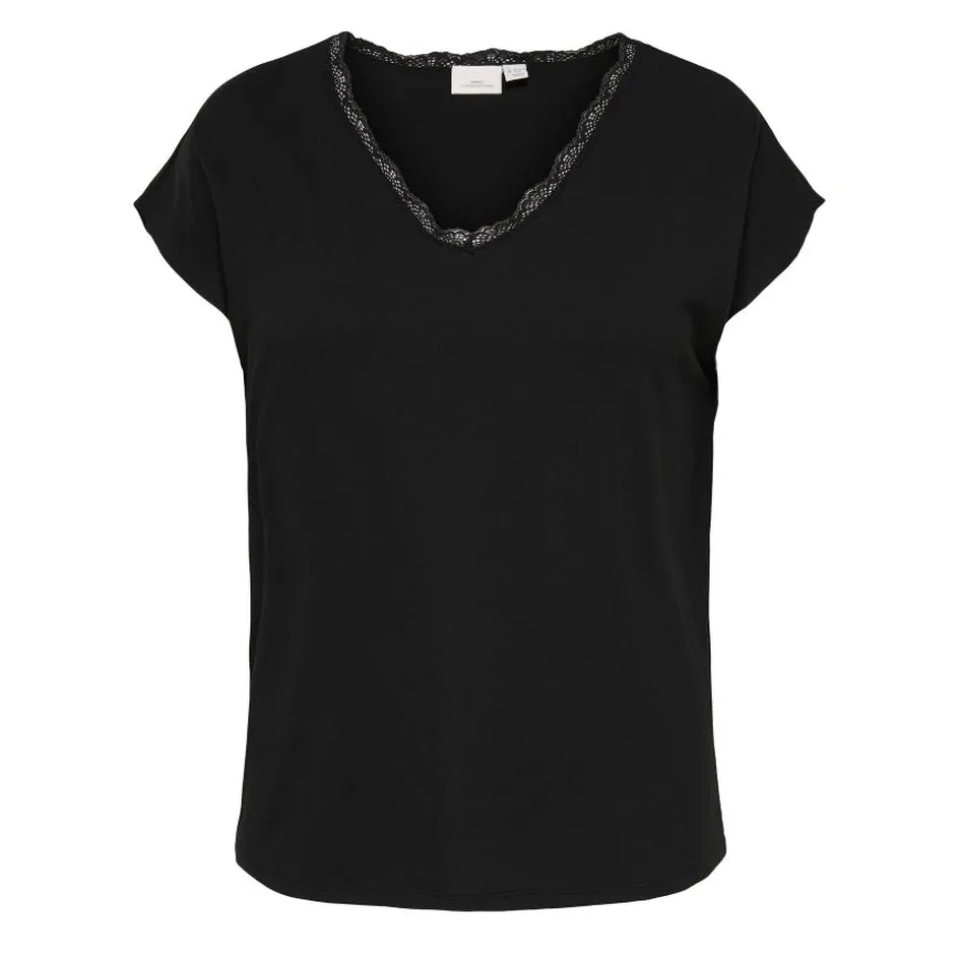 Camisetas manga corta Carmakoma Carmoster S S Lace V-Neck Top Jrs