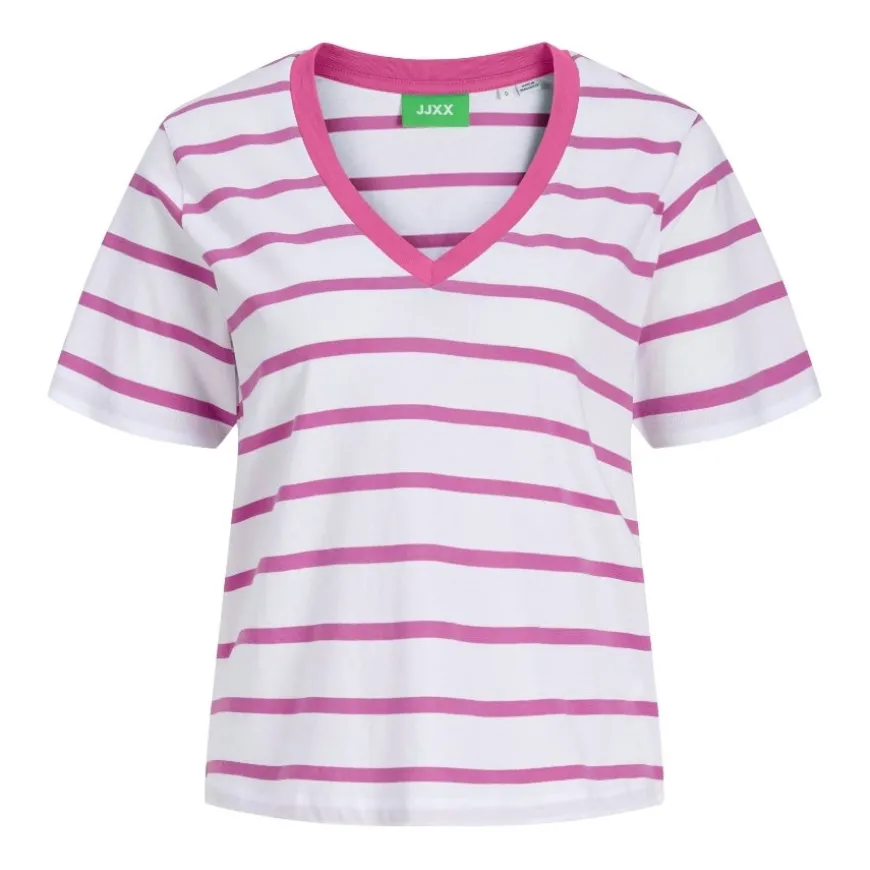 Camisetas manga corta Jjxx Jxannie Reg Vneck Stripe Ss Tee Jrs Sn