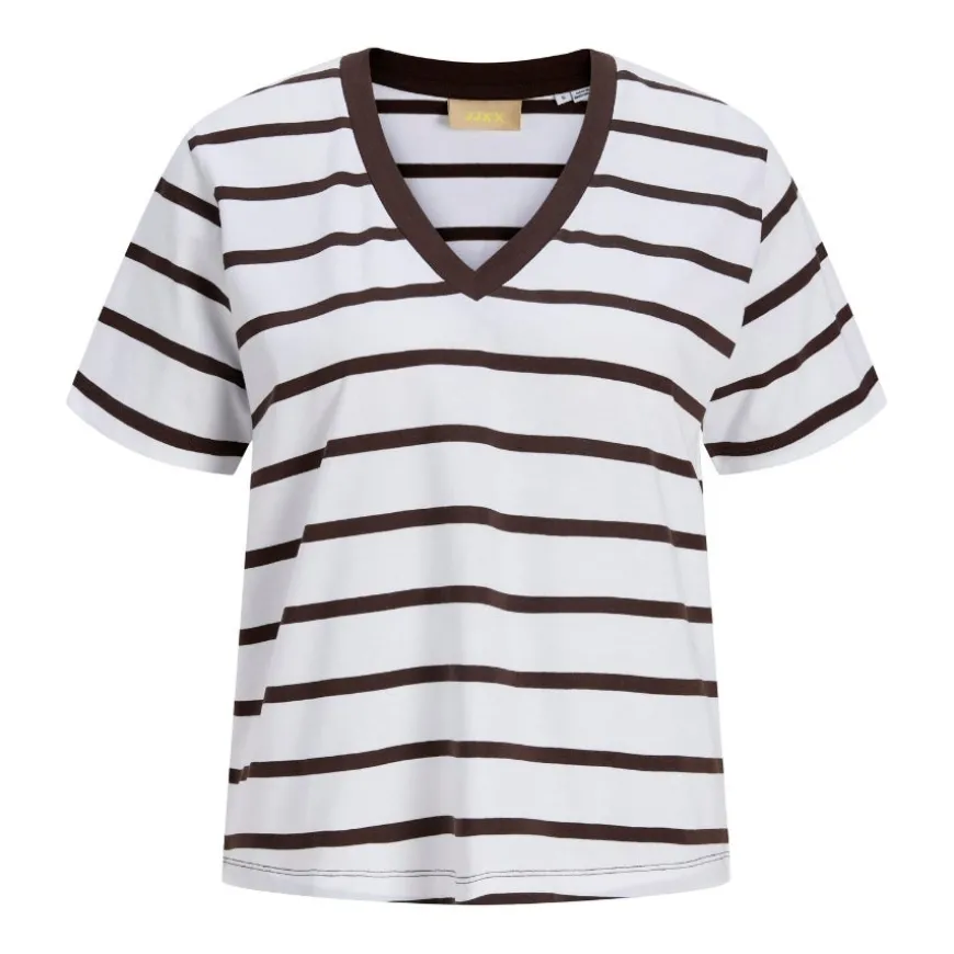 Camisetas manga corta Jjxx Jxannie Reg Vneck Stripe Ss Tee Jrs Sn