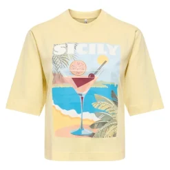 Camisetas manga corta Only Onlvega New S S Vibe Top Box Jrs