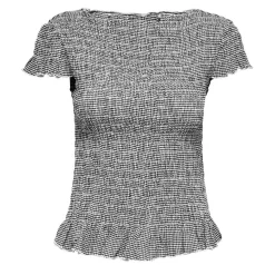 Camisetas manga corta Only Onlcelle Life Cap Smock Boatneck Top Jrs