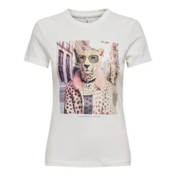 Camisetas manga corta Only Onlvibe S S Glasses Top Box Jrs