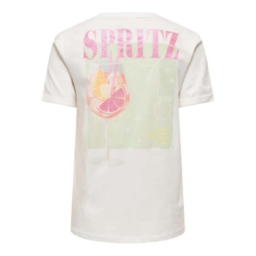 Camisetas manga corta Only Onlkita S S Drinks Top Box Jrs