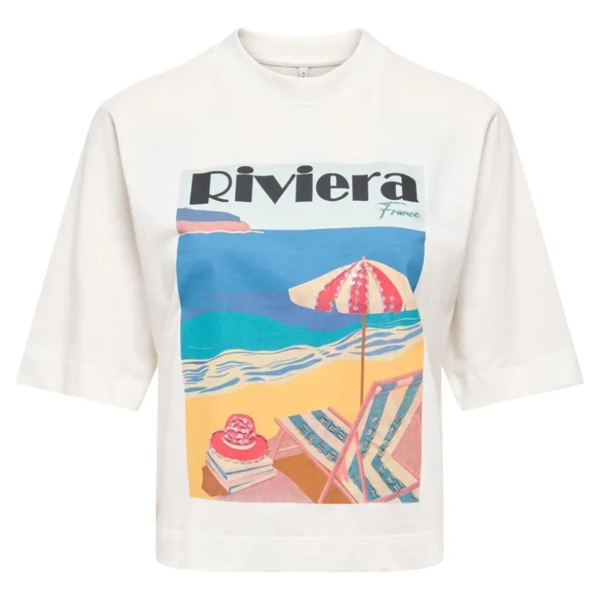 Camisetas manga corta Only Onlvega New S S Vibe Top Box Jrs