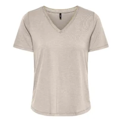 Camisetas manga corta Only Onldemi S S V-Neck Glitter Top Jrs