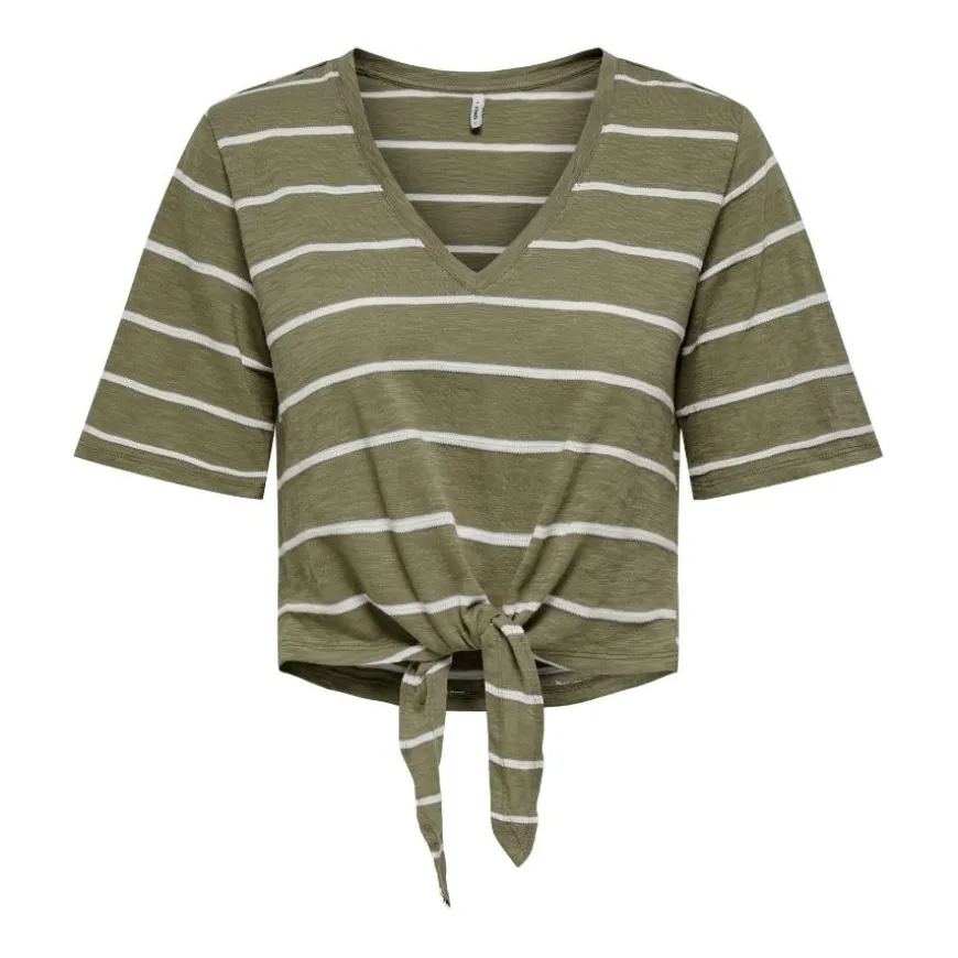 Camisetas manga corta Only Onlsummer S S V-Neck Knot Top Jrs