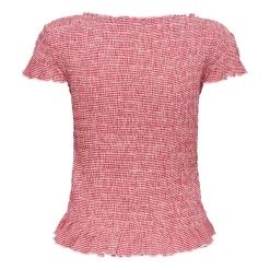 Camisetas manga corta Only Onlcelle Life Cap Smock Boatneck Top Jrs