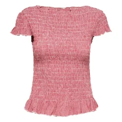 Camisetas manga corta Only Onlcelle Life Cap Smock Boatneck Top Jrs