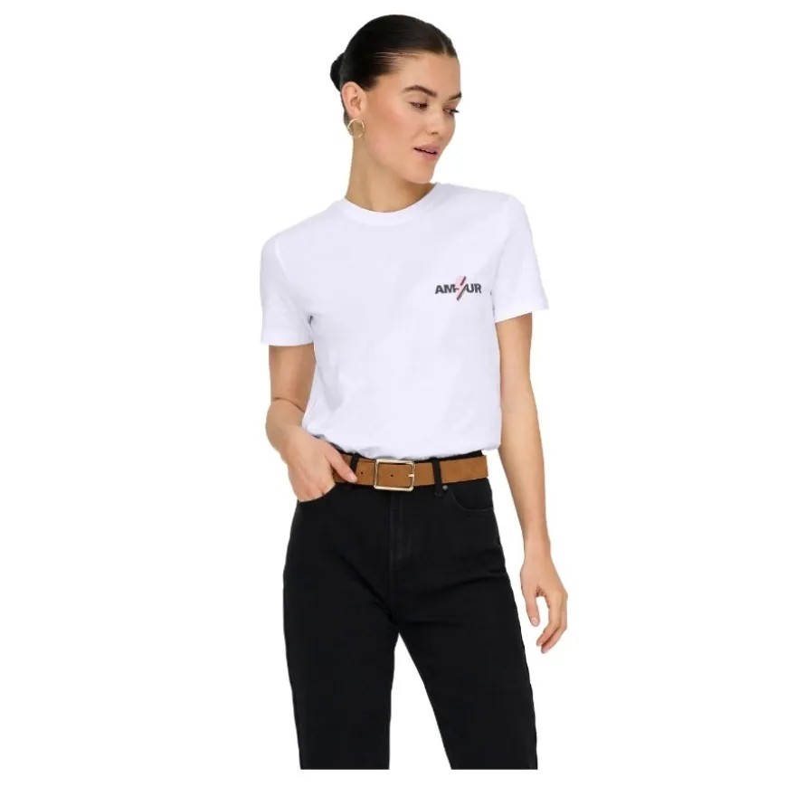 Camisetas manga corta Only Onlariya Life Reg S S Love Top Box Jrs