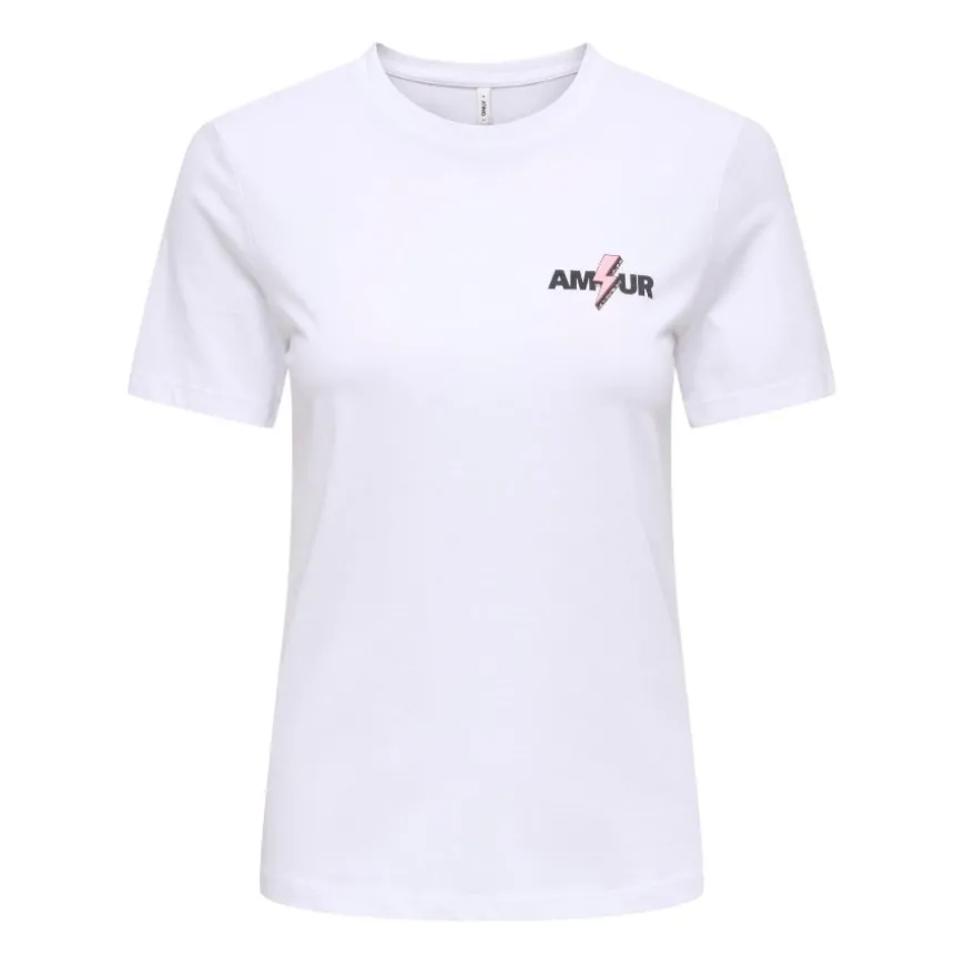 Camisetas manga corta Only Onlariya Life Reg S S Love Top Box Jrs