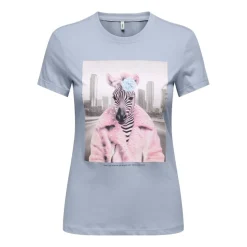 Camisetas manga corta Only Onlvibe S S Glasses Top Box Jrs
