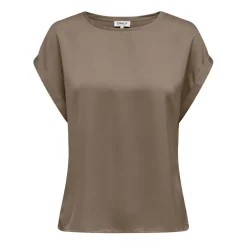 Camisetas manga corta Only Onllieke S S Satin Mix Top Wvn Noos