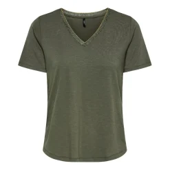 Camisetas manga corta Only Onldemi S S V-Neck Glitter Top Jrs
