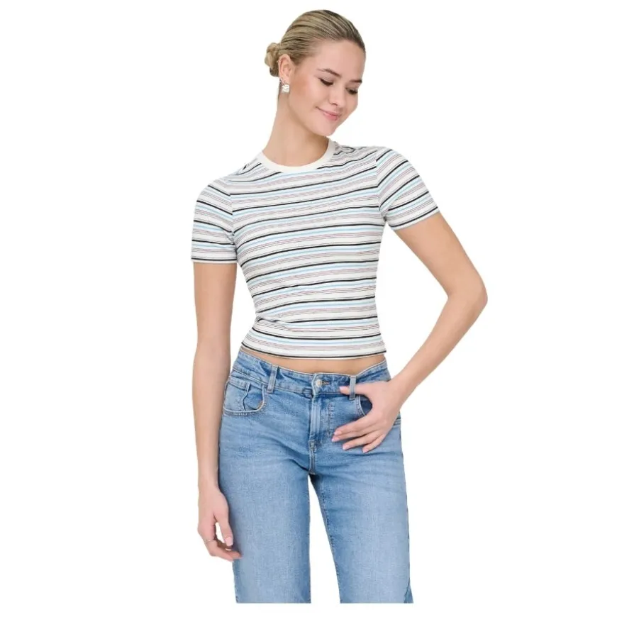 Camisetas manga corta Only Onllupe S S Stripe Tee Jrs