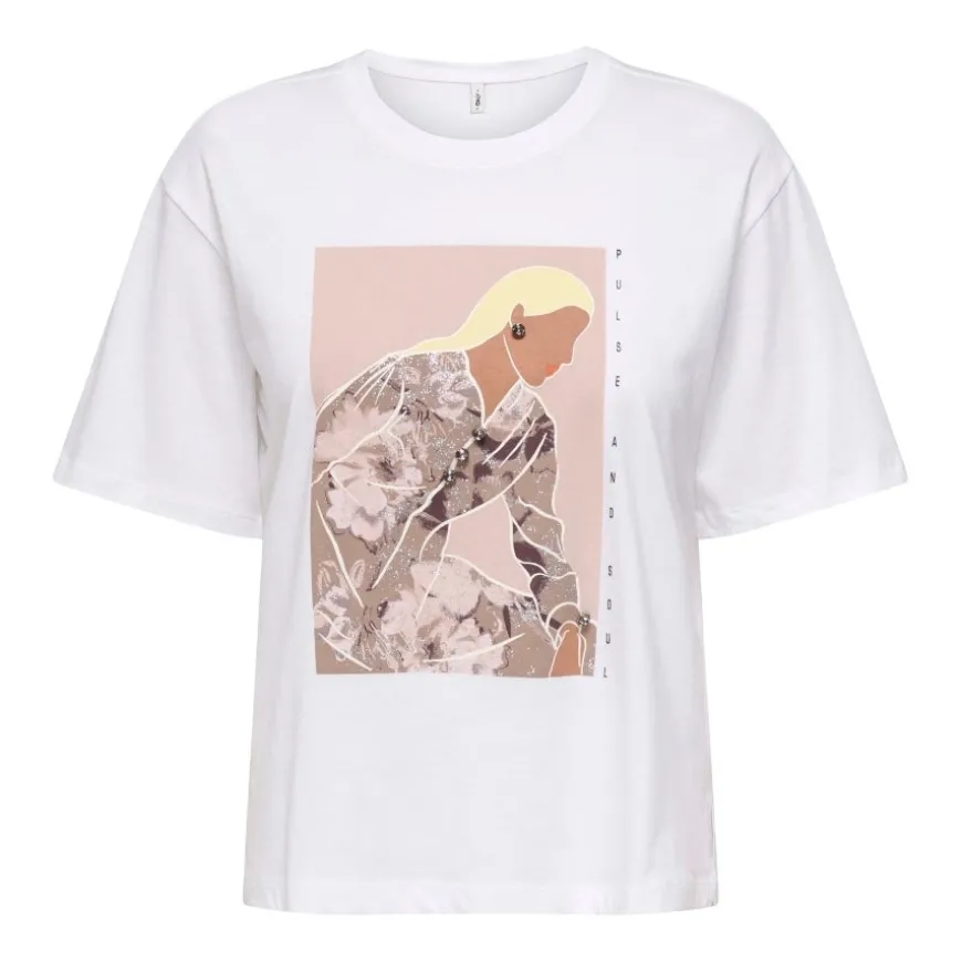 Camisetas manga corta Only Onlsusan S S Print Top Box Jrs