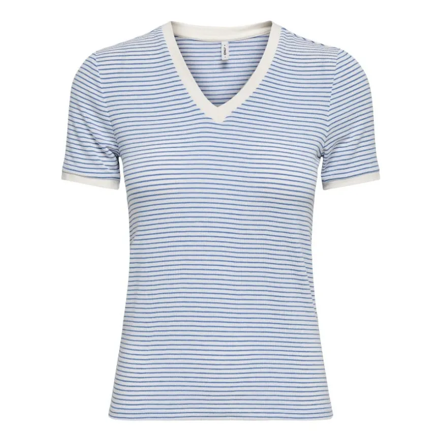 Camisetas manga corta Only Onltine S S V-Neck Reg Top Jrs