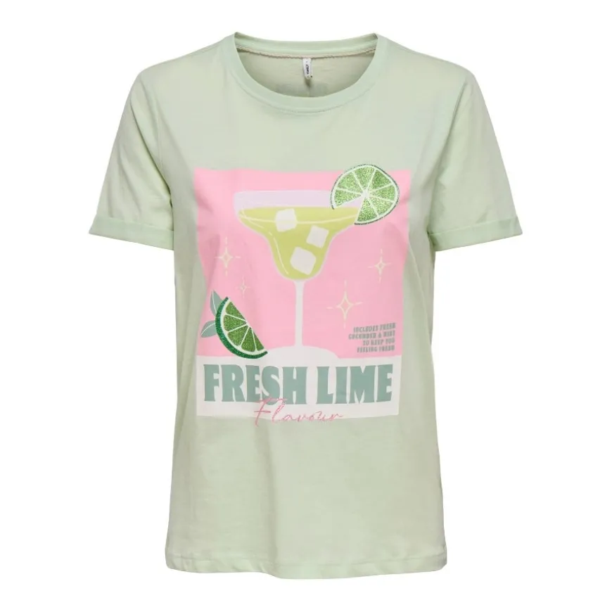 Camisetas manga corta Only Onlkita S S Drinks Top Box Jrs