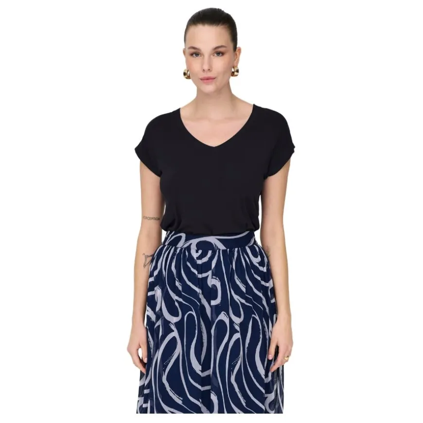 Camisetas manga corta Only Onlrilla S S V-Neck Top Jrs