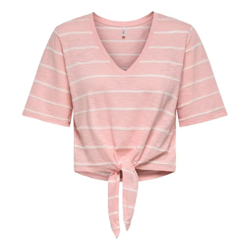 Camisetas manga corta Only Onlsummer S S V-Neck Knot Top Jrs
