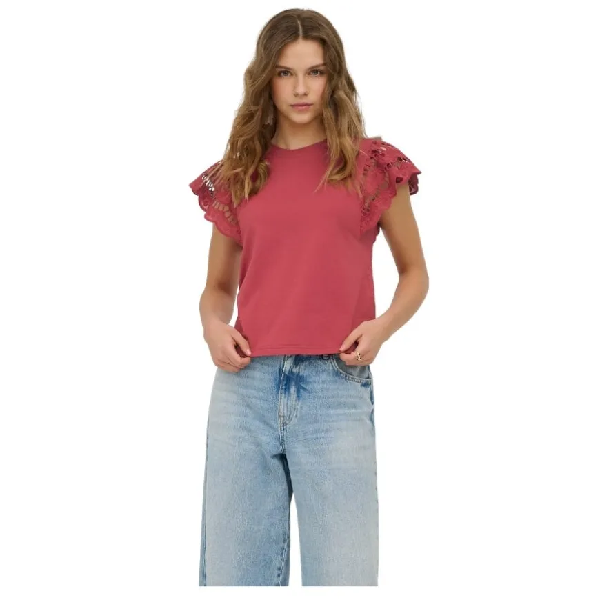 Camisetas manga corta Only Onlmacy S S O-Neck Mix Top Box Jrs