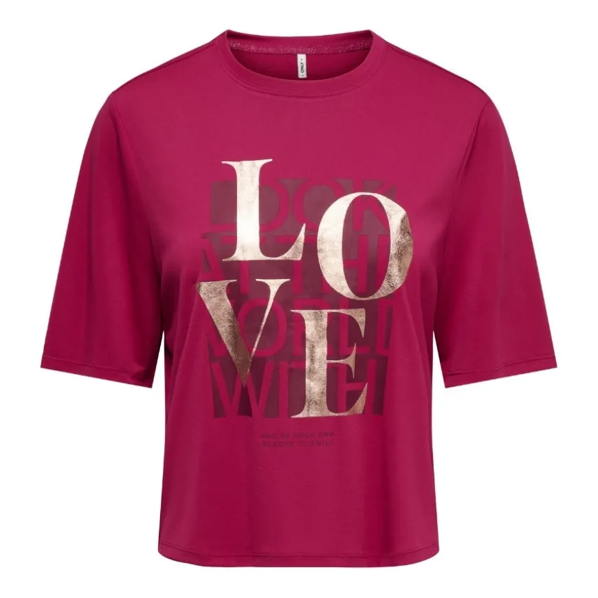 Camisetas manga corta Only Onlfree Maya S S Print Top Box Jrs