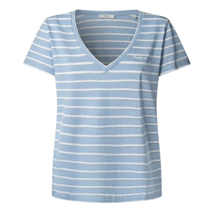 Camisetas manga corta Pepe jeans Megan V Neck Striped