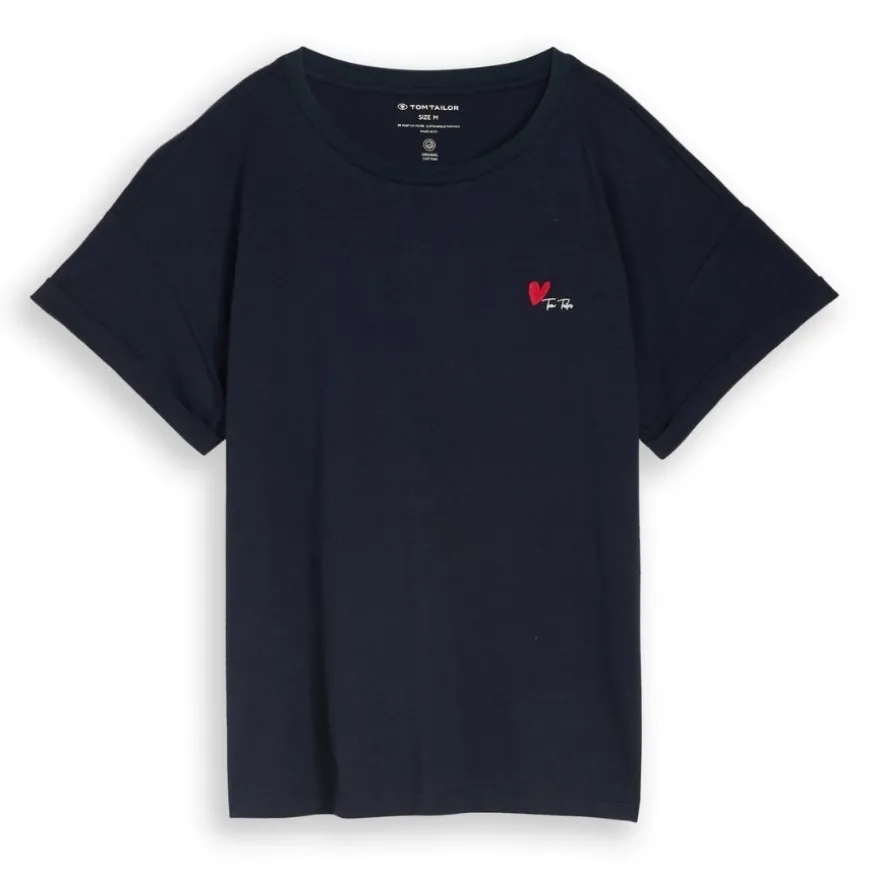 Camisetas manga corta Tom tailor T-Shirt Drop Shoulder Chest Embro
