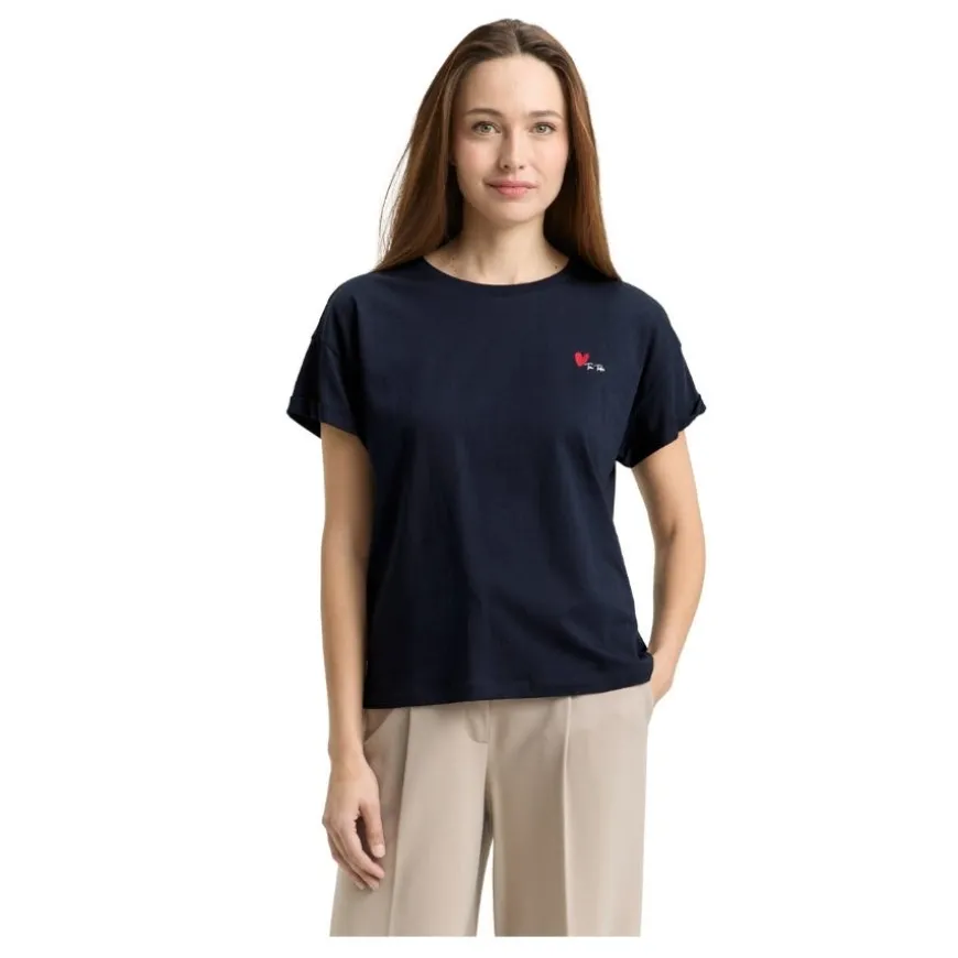Camisetas manga corta Tom tailor T-Shirt Drop Shoulder Chest Embro