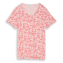 Camisetas manga corta Tom tailor T-Shirt Henley Crincle Alloverprint