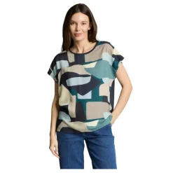 Camisetas manga corta Tom tailor T-Shirt Fabric Mix Print Crew Neck