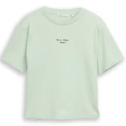 Camisetas manga corta Tom tailor Boxy T-Shirt With Embro