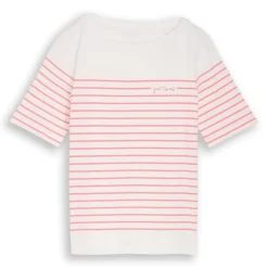 Camisetas manga corta Tom tailor T-Shirt Placed Stripe Boat Neck