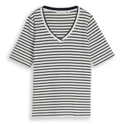 Camisetas manga corta Tom tailor T-Shirt Stripe V-Neck