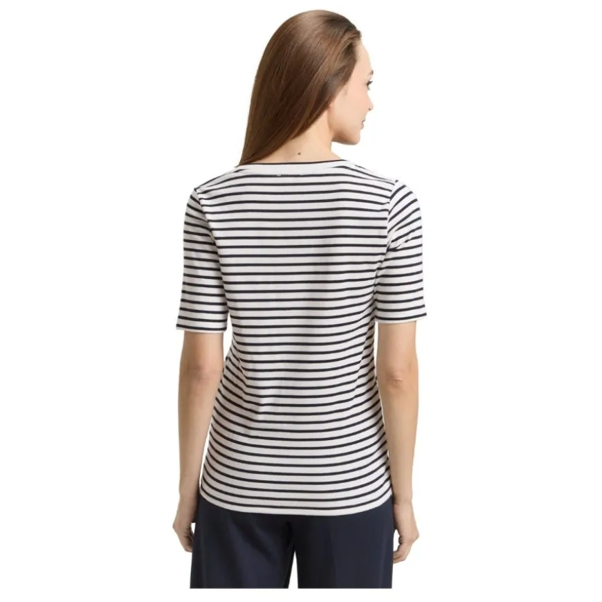 Camisetas manga corta Tom tailor T-Shirt Stripe V-Neck