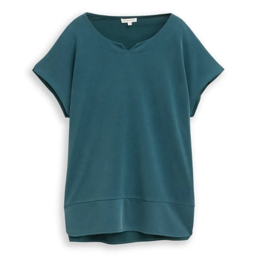 Camisetas manga corta Tom tailor T-Shirt Fabric Mix Crew Neck