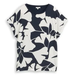 Camisetas manga corta Tom tailor T-Shirt Fabric Mix Print Crew Neck