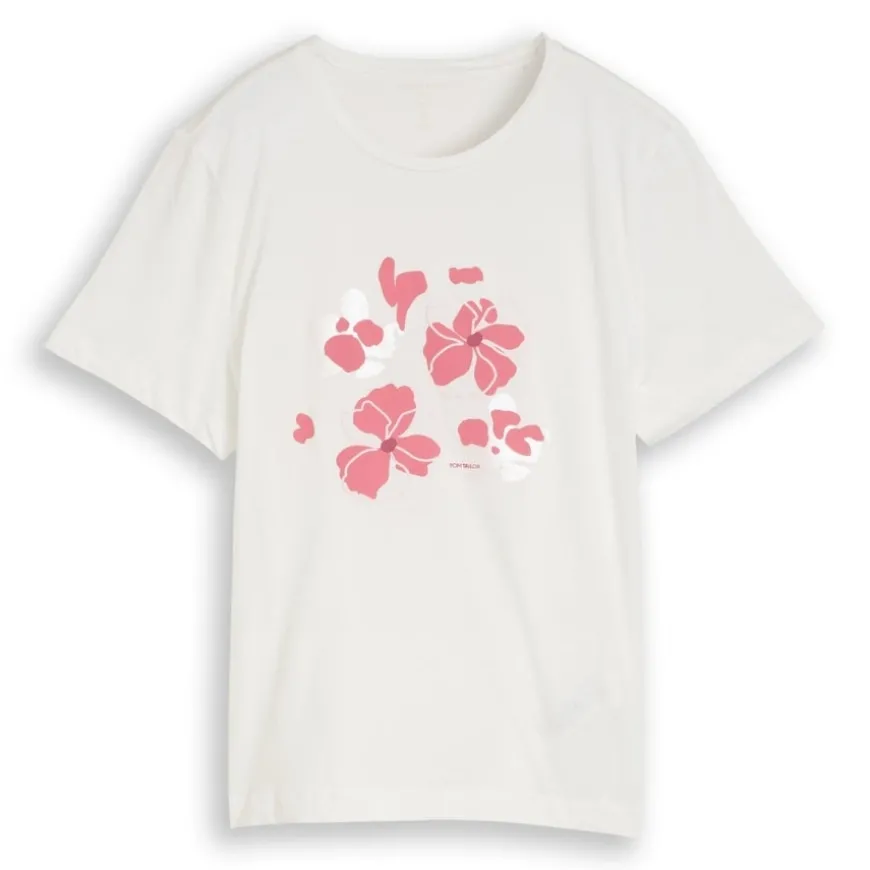 Camisetas manga corta Tom tailor T-Shirt Basic Crew Neck Print