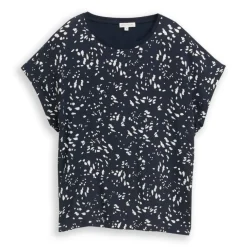 Camisetas manga corta Tom tailor T-Shirt Fabric Mix Print Crew Neck