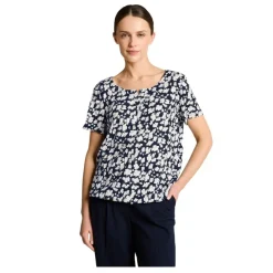 Camisetas manga corta Tom tailor T-Shirt Henley Crincle Alloverprint