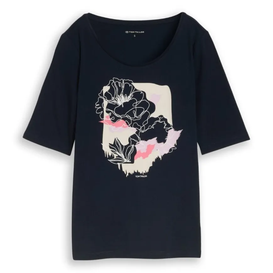 Camisetas manga corta Tom tailor T-Shirt Crew Neck With Print